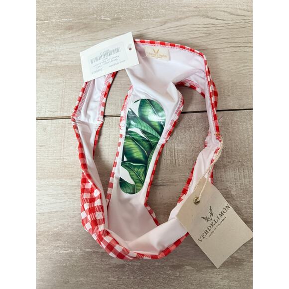 Verdelimon Santa Cruz Off-The-Soulder Top/ Low Rise Bottom Bikini Set Size S - Picture 6 of 11